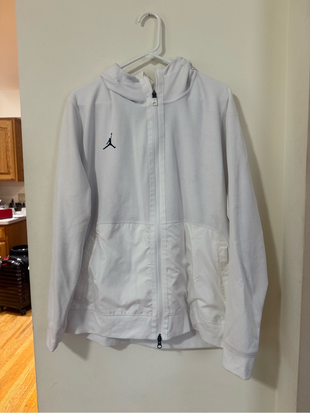 Jordan White Zip Up Hoodie